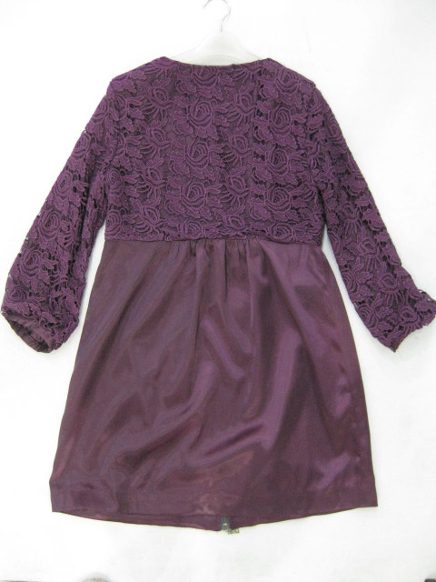 91016A-12   PRADA  PURPLE LACE&COTTON DRESS SIZE 2 4 6 (BACK) PR