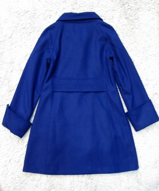 90924B-17  GUCCI BLUE WOOL COAT SIZE 2 4 6 (BACK) PRICE USD54