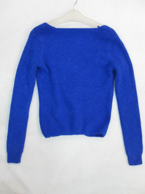 91015A-41  MOSCHINO BLUE WOOLLEN KNITWEAR TOP SIZE 2 4 6 (BACK) 