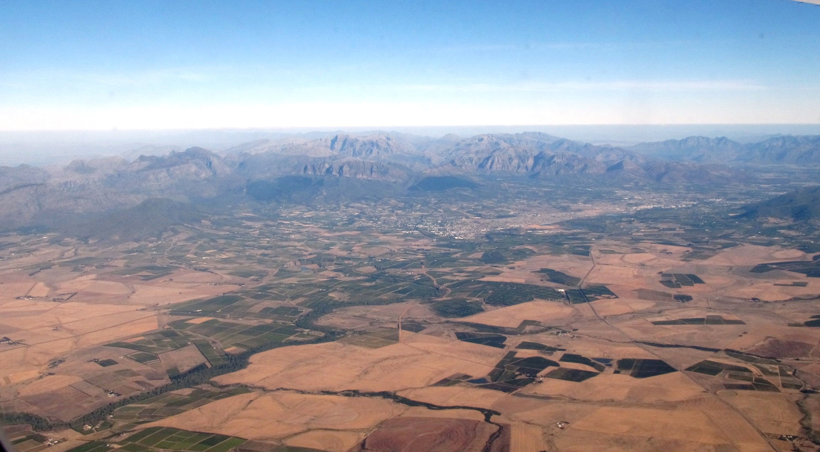 Dél-Afrikai táj repülőről