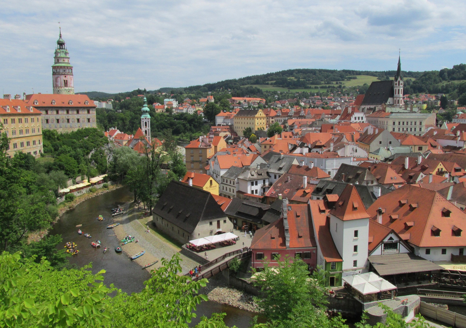 Český Krumlov - Kilátás a várból