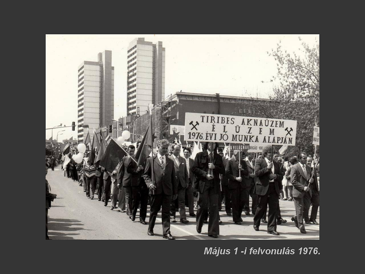 Salgótarján régen, a munka ünnepe 1976.
