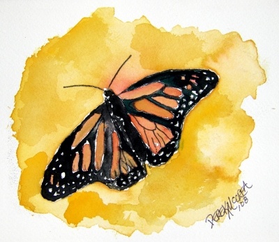 orange monarch butterfly small