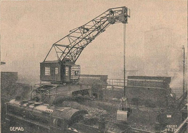 DEMAG vasúti szénrakodó daru 1945 2