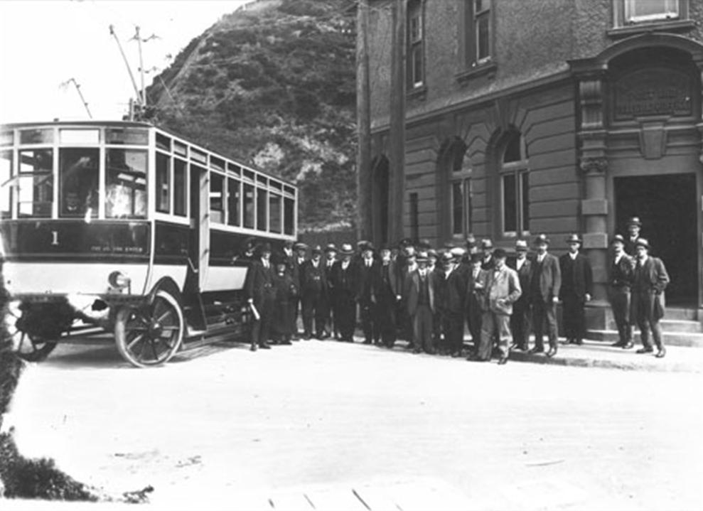 Új-zélandi első trolibusz Wellington 1923