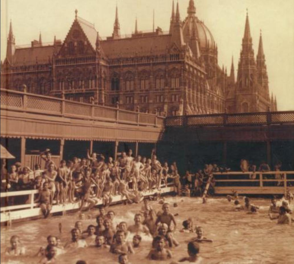 Budapest uszoda a Dunán 1920 (fotó Marjovszki Béla)