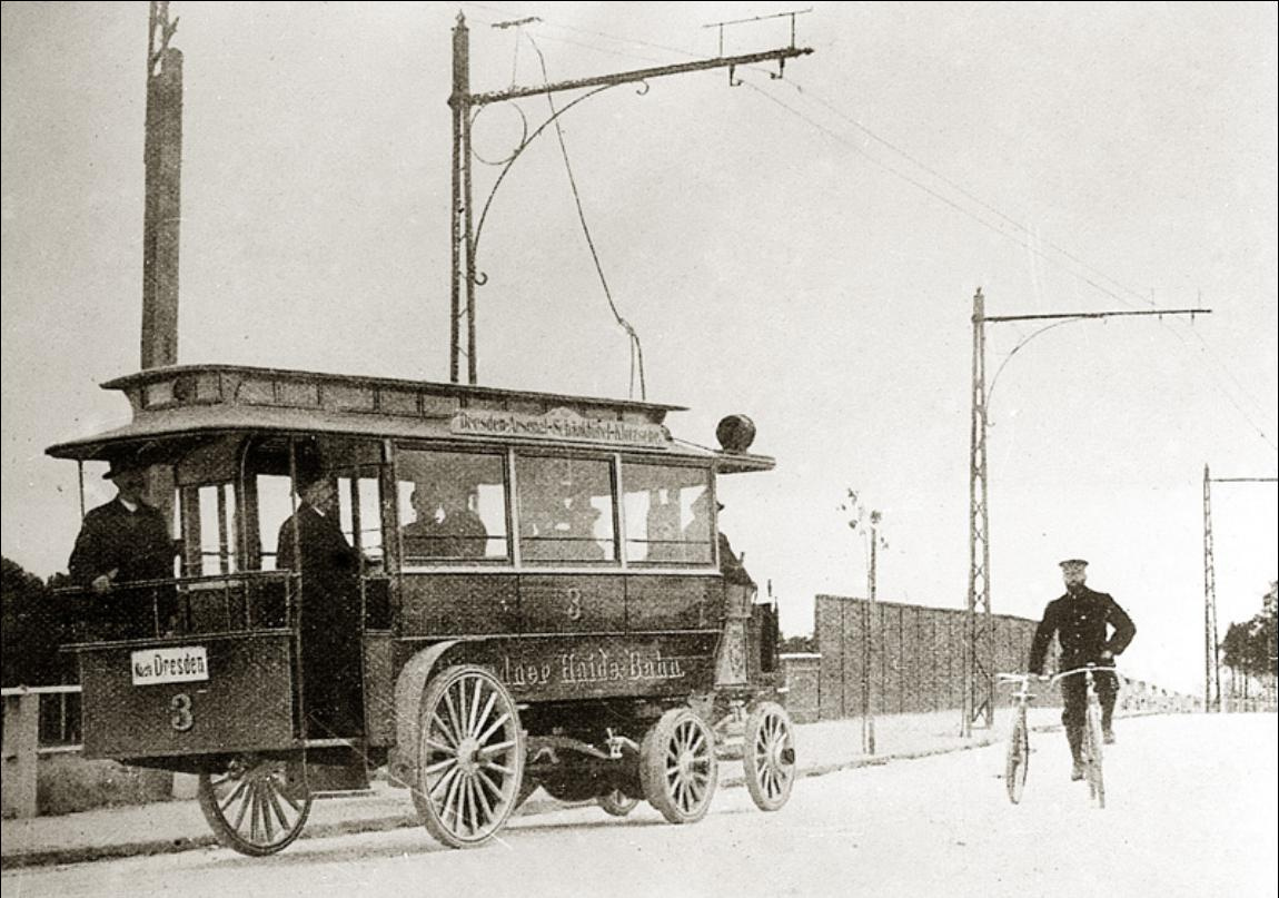 Német Drezdai Haide-Bahn No. 3 troli-kocsija 1903 (25 km/h)
