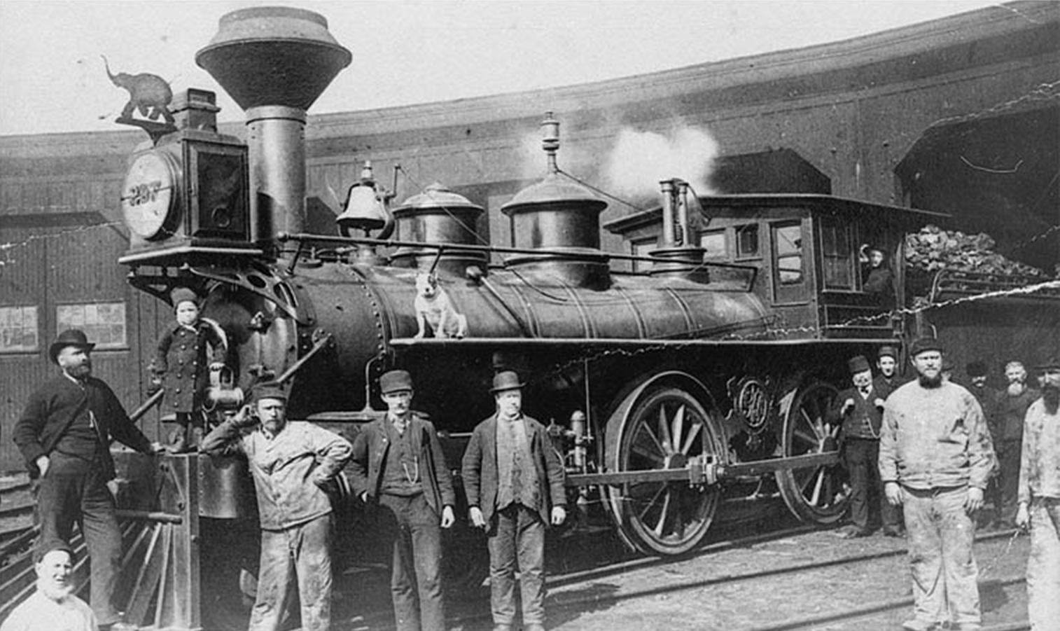 Kanadai GTR 287 4-4-0 gőzmozdony cca. 1880 (Jim Parker gyűjt.)