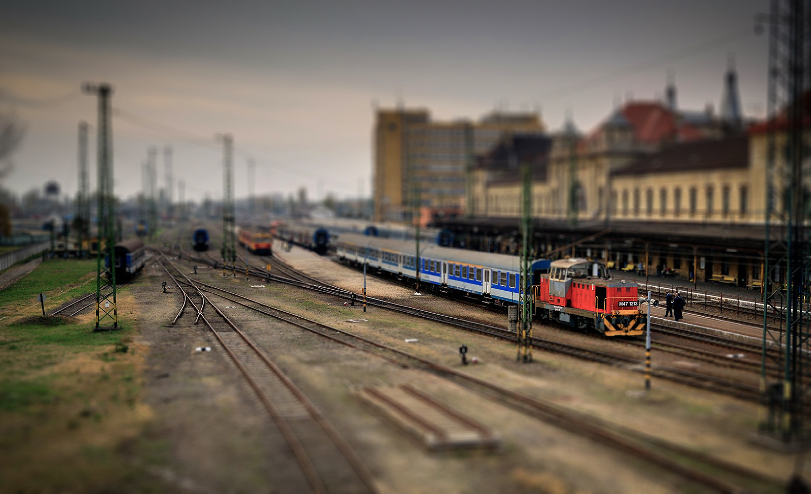 Pécs, vasútállomás, makett hatás 2
