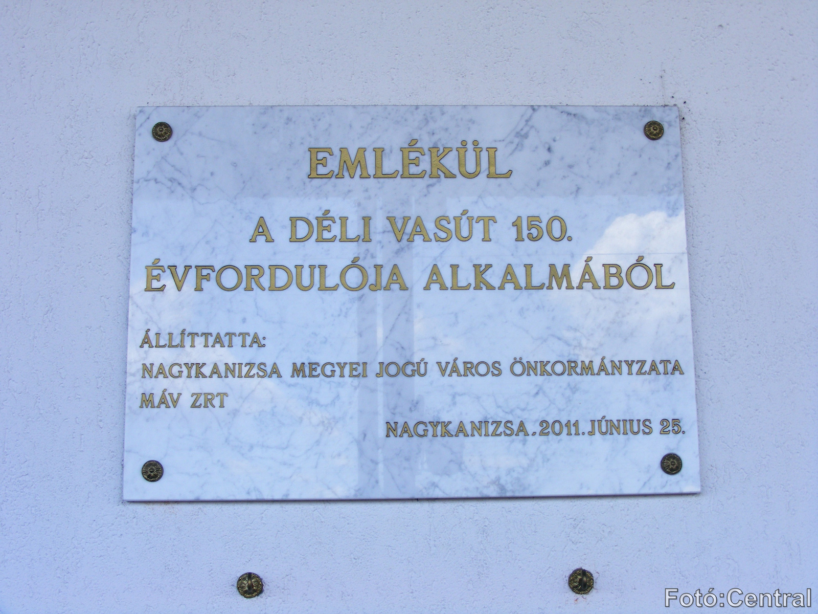 A Déli Vasút 150.évfordulója alkalmából,2011 június 25.-én lelep