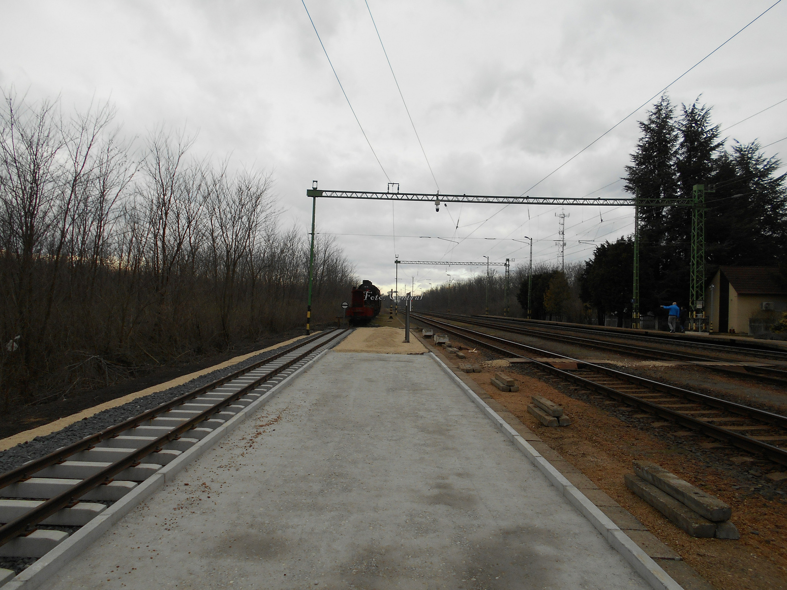 A Múzeumvasút átépítése, Fertőboz állomásnál.