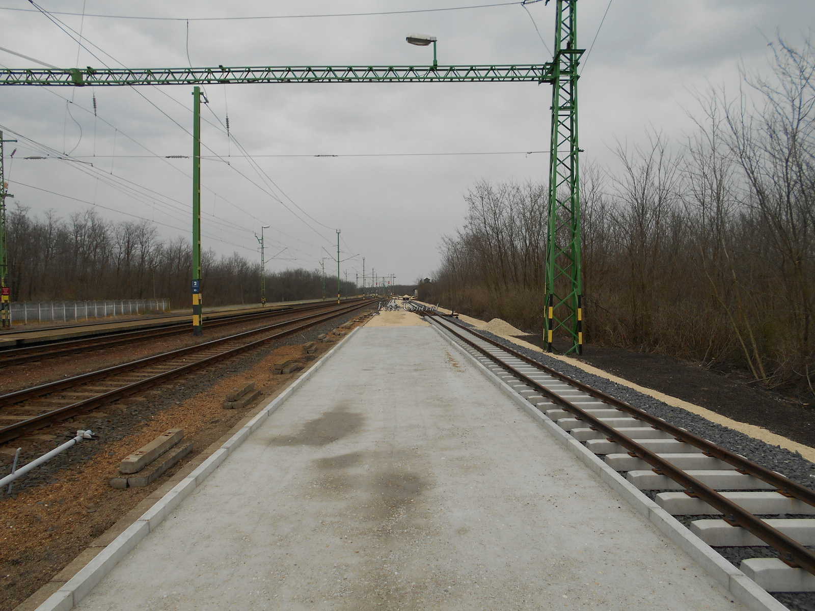 A Múzeumvasút átépítése, Fertőboz állomásnál.