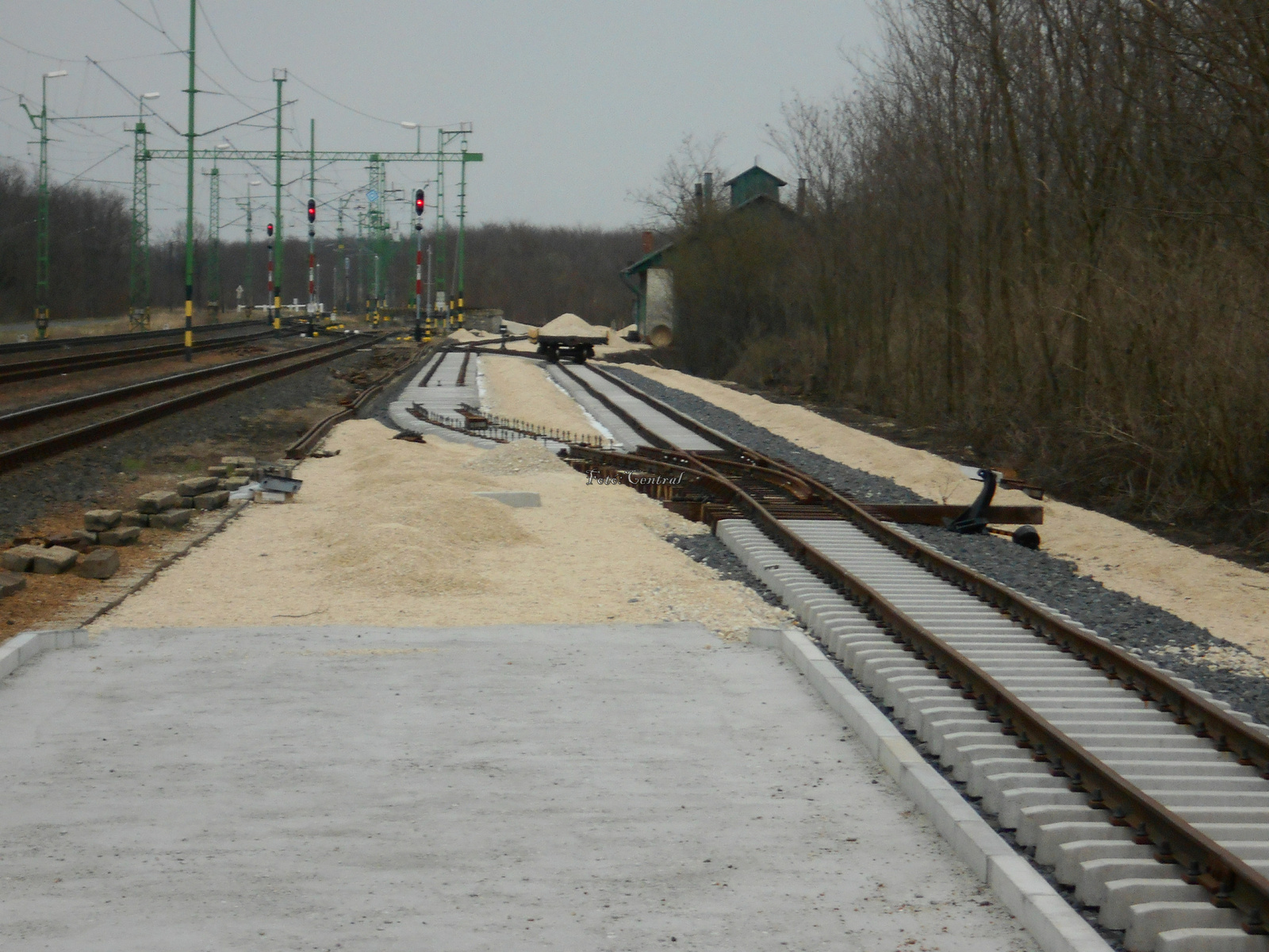 A Múzeumvasút átépítése, Fertőboz állomásnál.