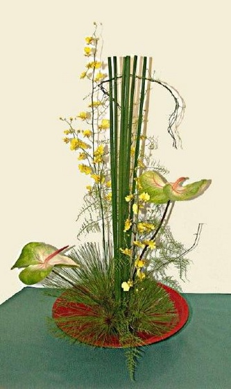 Creative-Ikebana Style - Rumi Rice - Anthirium Orchid (Medium)