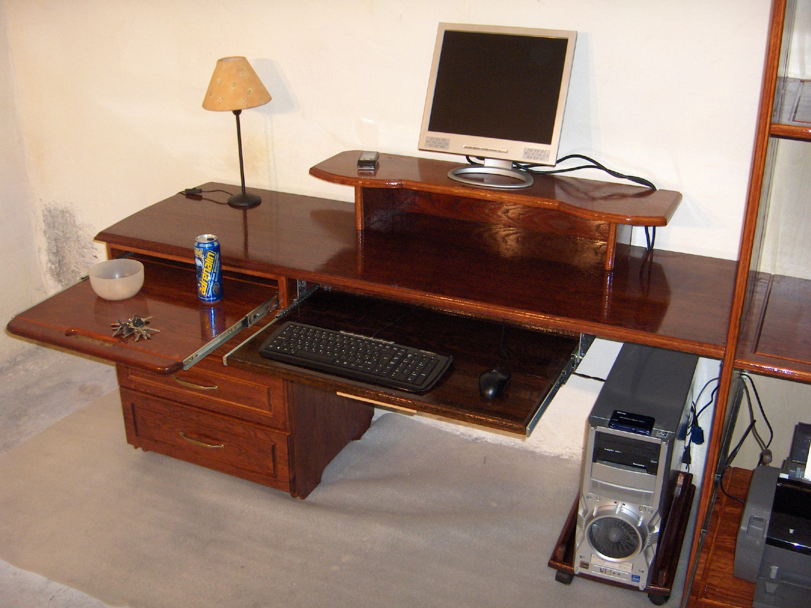 uniq design oak computer desk (6)
